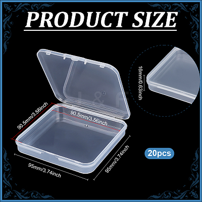 Plastic Bead Containers with Hinged Lid AJEW-WH0650-27-1