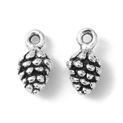 Pine Cone Tibetan Style Alloy Pendants X-TIBEP-R344-25AS-LF-1