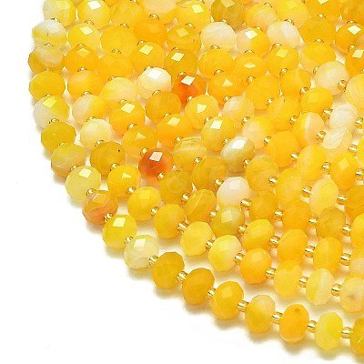 Natural Banded Agate Beads Strands G-P573-A13-01-1