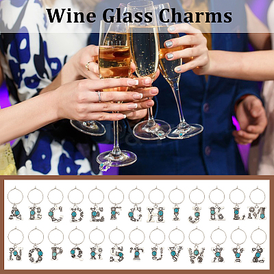 Brass Wine Glass Charms AJEW-GA00015-1