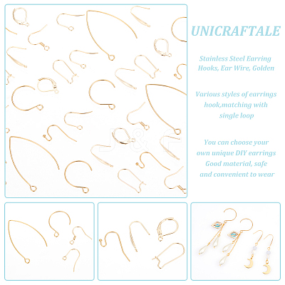 304 Stainless Steel Earring Hooks STAS-UN0001-34G-1