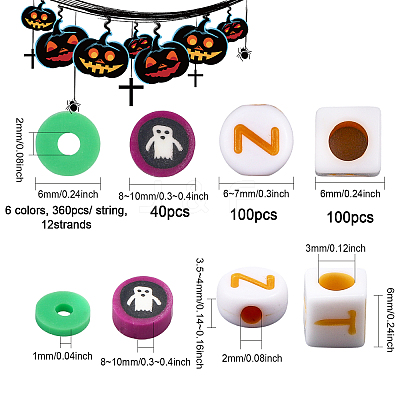 DIY Halloween Beads Jewelry Making Finding Kit DIY-CA0005-63-1