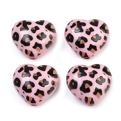 Printed Opaque Acrylic Beads OACR-S077-01B-1