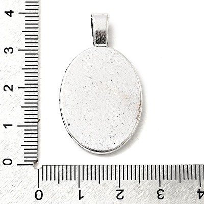 Vintage Tibetan Style Alloy Pendant Cabochon Settings X-TIBEP-O006-04AS-1
