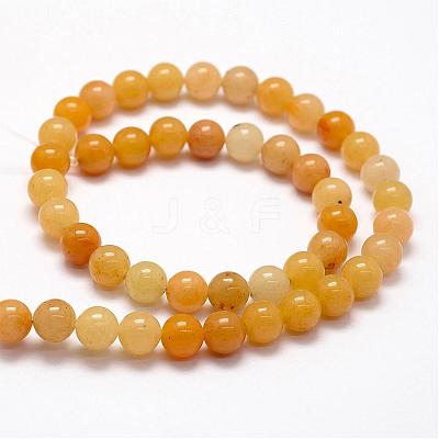 Natural Old Topaz Jade Beads Strands G-F364-06-8mm-1