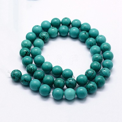 Natural Magnesite Beads Strands G-I199-33-8mm-1