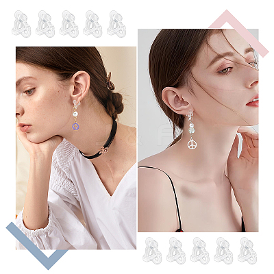50Pcs Plastic Clip-on Earring Findings FIND-AR0002-71-1