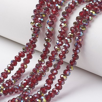 Electroplate Transparent Glass Beads Strands LS-EGLA-A034-T6mm-S14-1
