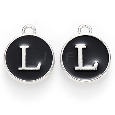 Platinum Plated Alloy Charms X-ENAM-S118-02L-P-1