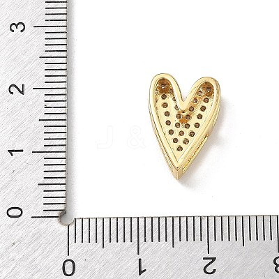 Valentine's Day Brass Micro Pave Clear Cubic Zirconia Charms KK-A300-20G-1