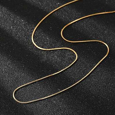 PVD Vacuum Plating 304 Stainless Steel Snake Chains Necklaces NJEW-O058-24G-1