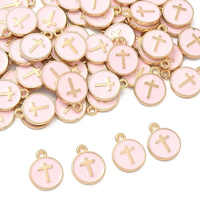 60Pcs Alloy Enamel Pendants ENAM-YW0008-02K-1