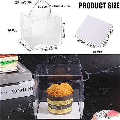 Clear Plastic Tall Cake Boxes CON-WH0001-22B-1