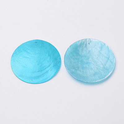 Dyed Freshwater Capiz Shell Big Pendants SHEL-T007-62A-1