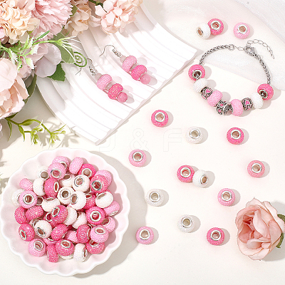100cs Large Hole Resin European Beads RESI-PA0001-22B-1