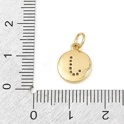 Brass Micro Pave Clear Cubic Zirconia Charms CU-CBA56CE-12G-J-1