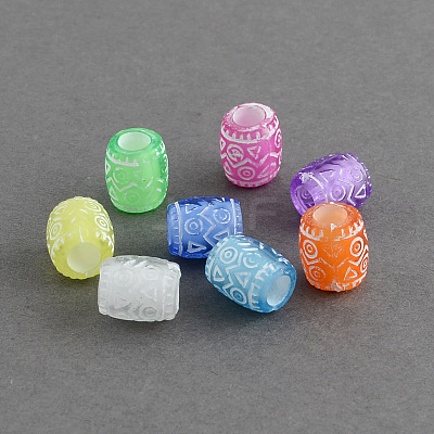 Transparent Acrylic European Beads OPDL-R112-M-1