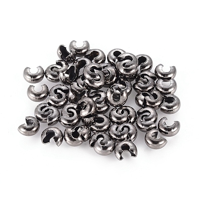 Iron Crimp Beads Covers LS-IFIN-H028-NFB-NF-1