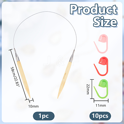 1Pc Bamboo Circular Knitting Needles FIND-AR0006-43-1