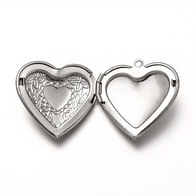 Non-Tarnish 316 Stainless Steel Locket Pendants X-STAS-P268-01B-P-1