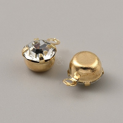 Brass Micro Pave Cubic Zirconia Charms X-KK-WH0062-112D-G-1