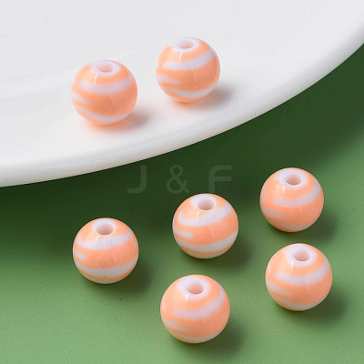 Opaque Striped Acrylic Beads MACR-S373-27A-08-1