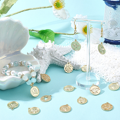 28Pcs 7 Styles Alloy Pendants FIND-SC0021-99-1