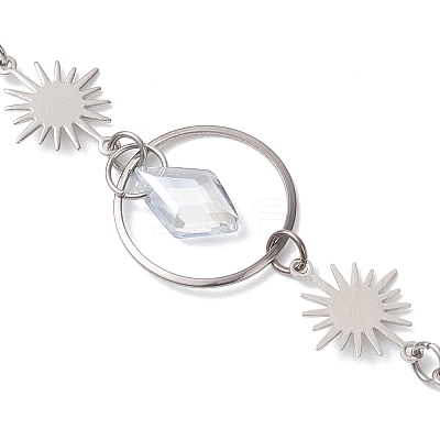 Glass Hanging Suncatchers HJEW-JM04530-1