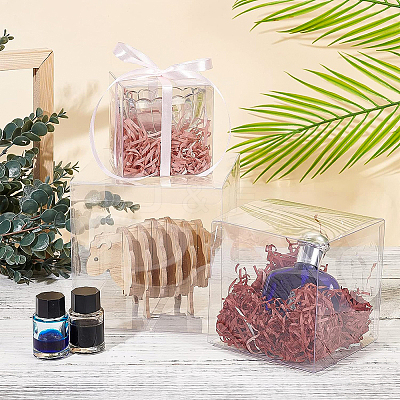 Transparent Plastic PET Box Gift Packaging CON-WH0052-12x12cm-1