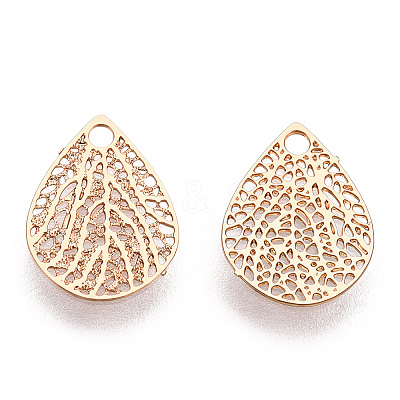Rack Plating Brass Filigree Charms KKC-T001-46KC-1