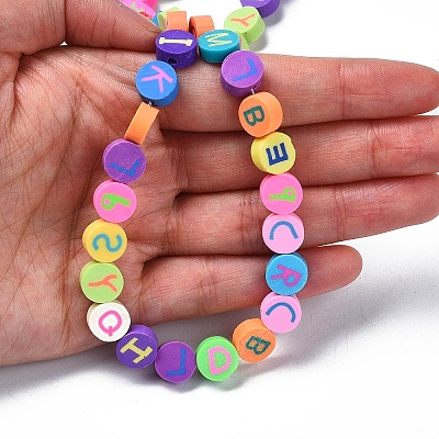 Handmade Polymer Clay Bead Strands CLAY-SZ0001-89-1