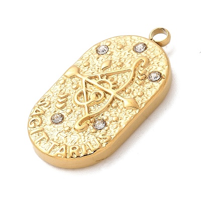 304 Stainless Steel Pendants STAS-F349-03G-09-1