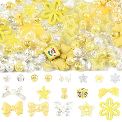 100Pcs 18 Styles Transparent & Opaque Acrylic Beads MACR-FS0002-40-1