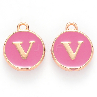 Golden Plated Alloy Enamel Charms ENAM-S118-08V-1