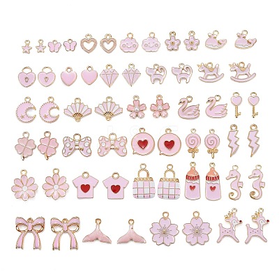 60Pcs 30 Style Alloy Enamel Pendants ENAM-LS0001-06LG-1