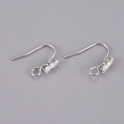 Brass Earring Hooks X-KK-L198-013P-1