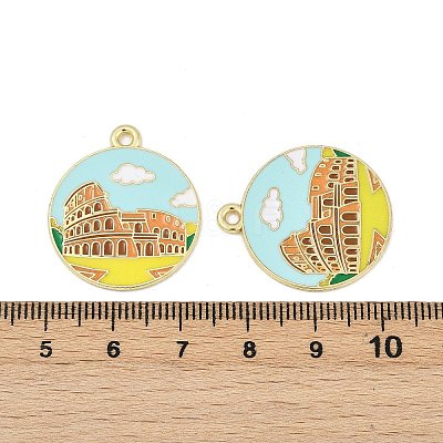 Alloy Enamel Pendants ENAM-V001-02A-G-1