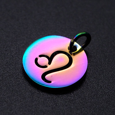 Rainbow Color Ion Plating(IP) 201 Stainless Steel Charms STAS-Q201-JN166-5-1