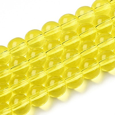 Transparent Glass Beads Strands GLAA-T032-T8mm-12-1