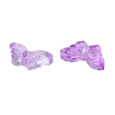 Transparent Spray Painted Glass Beads GLAA-S190-018A-B01-1