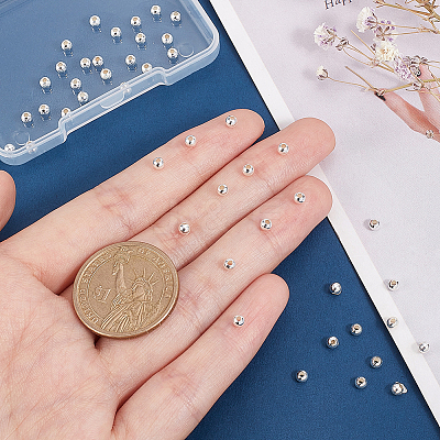 50Pcs 925 Sterling Silver Beads STER-PH0002-17-1