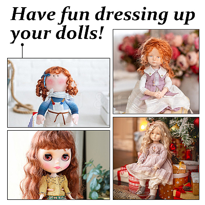 4Pcs 4 Colors High Temperature Fiber Long Instant Noodle Curly Hairstyle Doll Wig Hair DOLL-DC0001-03-1