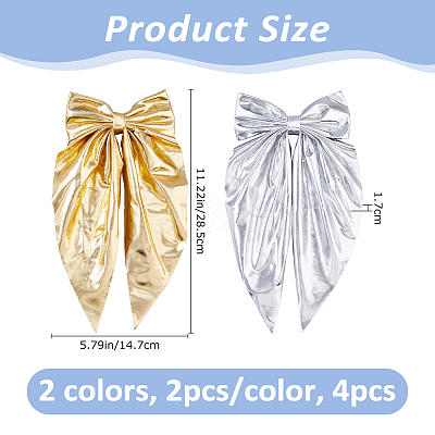 4Pcs 2 Colors Cloth Bowknot Hair Barrettes PHAR-FH0001-08-1
