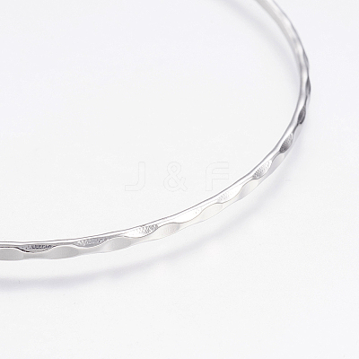 Tarnish Resistant 304L Stainless Steel Buddhist Bangles LS-BJEW-G568-15P-1