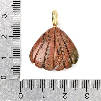 Natural Mixed Stone Carved Pendants G-C282-05-1