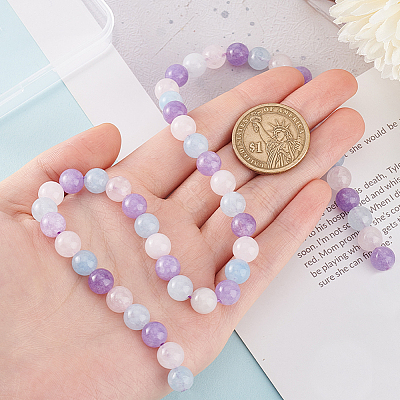 1 Strand Natural Aquamarine & Rose Quartz & Amethyst Beads Strands G-GO0001-52-1