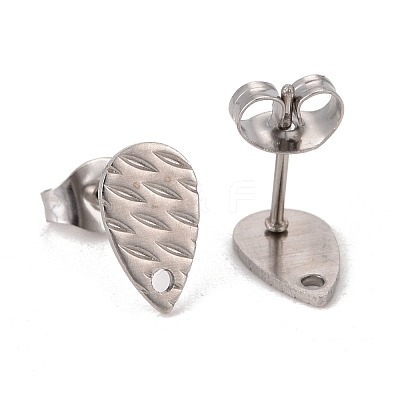 Non-Tarnish 304 Stainless Steel Stud Earring Findings STAS-O119-30P-1