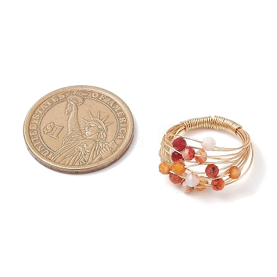 Natural Carnelian Finger Rings RJEW-TA00221-05-1