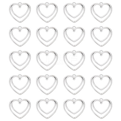 20Pcs Heart Iron Connector Charms FIND-TA0010-01-1