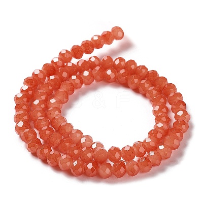 Baking Paint Imitation Jade Glass Bead Strands DGLA-A034-J6MM-A12-1